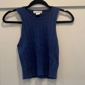 House of Harlow blue ribbed tank top